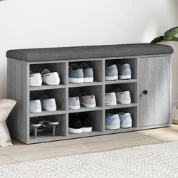 Klupa za cipele siva boja hrasta 102x32x50 cm konstruirano drvo