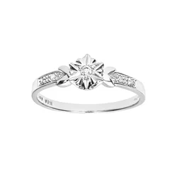 DIAMANT LETERNEL Prstan Ring aus 375 Weißgold mit Diamant srebrna