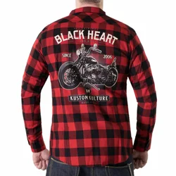 Moška srajca BLACK HEART - MOTORCYCLE - RDEČA - 12243