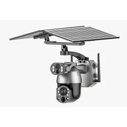 SmartHome Solarna PTZ kamera, Bežični video nadzor, 8MP, 50× zoom, WiFi, Siva