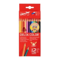 Drvene bojice trokutaste Aero delta color 12 kom u kartonskom pakiranju