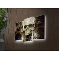 Opviq Slika na platnu iz 3 dela sa LED osvetljenjem