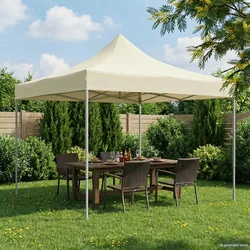 Šator za zabave Krema 291 x 291 x 315 cm Oxford tkanina