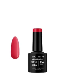 Elixir Gel lak za nokte 916 Coral 2, 8ml, Crveni