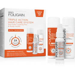 FOLIGAIN Kompletna Formula za Ponovno Rast Las za Moške s Trojnim Delovanjem z 10% Trioxidilom ®