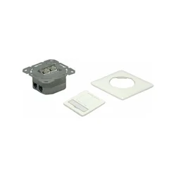 Secomp Value Cat6A/Cl.EA Flush WallMount Jack STP horizontalni beli
