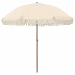 Suncobran za plažu Žuta i bijela 205 x 205 x 210 cm