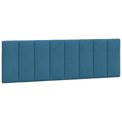 Vidaxl Blazina za vzglavje Hanko modra 160 cm žamet
