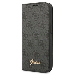 Maska na preklop Guess PC/ TPU 4G Metal Camera Outline Book za iPhone 14 Pro crna.