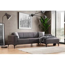 Atelier del Sofa Ugaona garnitura Horizon 85x77x250cm Tamnosiva