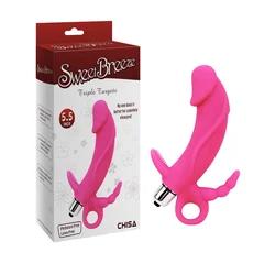 Triple Targets-Pink silikonski vibrator