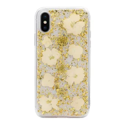 Maska Platina Flower za iPhone X/ Xs, Zlatna