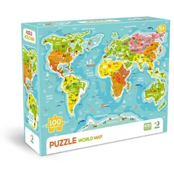 Dodo Puzzle Mapa svijeta, 100 dijelova