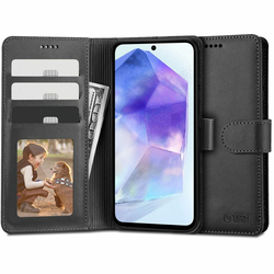 Etui Tech-Protect Wallet iz umetnega usnja za Samsung Galaxy A55 - black