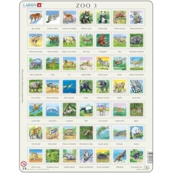LARSEN Puzzle Živali sveta (ZOO 3) 49 kosov