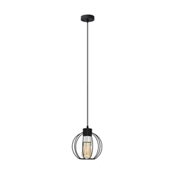Luster na sajli STARLIGHT 1xE27/15W/230V crna/srebrna