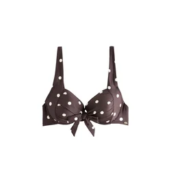 Next Bikini zgornji del  temno rjava / bela