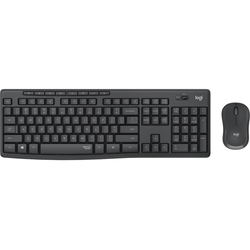 Logitech MK295 Silent Bežična tastatura i miš, Set, Crni