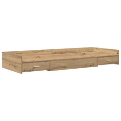 Krevetna konstrukcija s uzglavljem Umjetnički hrast 80 x 200 cm