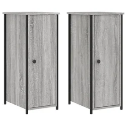 Noćni ormarići 2 kom boja hrasta 32x42x80 cm konstruirano drvo