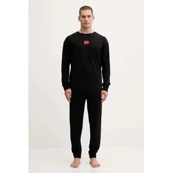 HUGO Pižama Galaxy 50549188 Črna Regular Fit
