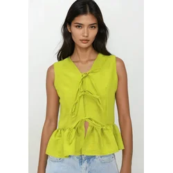 Trend Alacati Stili Ženska bluza Alc-X14179, Svetlozelena