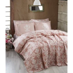 Aberto Design Set prekrivač i jastučnica Pure, 200x230 cm, Roze