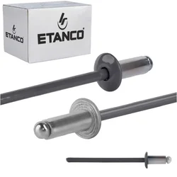 Aluminijaste odprte zakovice 3,2x6 mm RAL 7016