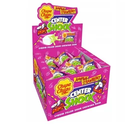 Chupa Chups Center Shock Jumping Strawberry običajno 100 kosov 400g karton
