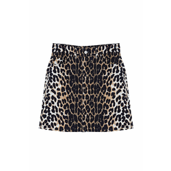 Trendyol Brown Leopard Patterned Woven Mini Skirt
