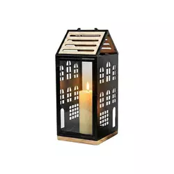 Dekorativna lanterna HOME 34,5 cm crna/bež