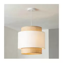 Brilagi - Luster na sajli CERIA 1xE27/40W/230V O 40 cm bež/bela