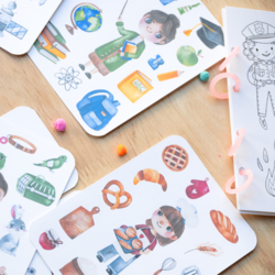 Its a moms world Set Edukativnih kartica za decu Profesije i prve reči