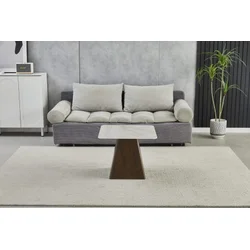 Klub sto CT 6050 Bež keramička ploča/Braon metalno postolje 600x600x480mm ( 800-607 )