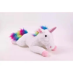 Mavrični plišasti ležeči samorog - 40 cm