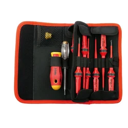 Set dielektrični alata Felo Belt Bag E-Smart slim VDE SL/PH/PZ/TX 06381204 12 kom