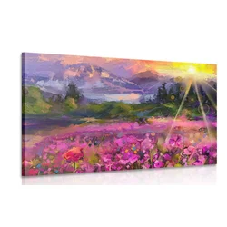 Slika barvna krajnska oljna slika - 60x40