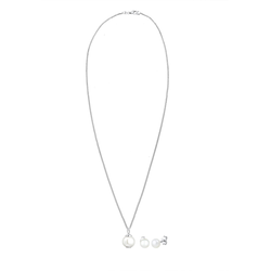 ELLI Set nakita srebrna/biserno bela