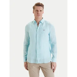Tommy Hilfiger Srajca Bengal MW0MW42400 Turkizna Regular Fit