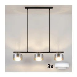 Brilagi - LED RGB prigušiva luster AURA LUX 3xGX53/14W/230V Wi-Fi Tuya crna/zadimljena