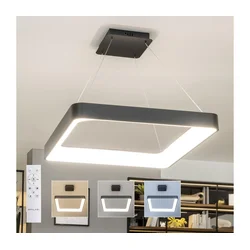 Brilagi - LED luster na sajli sa prigušivačem FALCON II LED/125W/230V 60x60 cm crna +daljinski upravljač