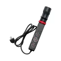 Retlux - Produžni kabl sa stegom za pričvršćivanje na sto, 3 utičnice, Tip E + 2x USB-A + 1x USB-C, 1,5 m, crna