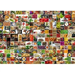 Grafika Puzzle Collage: Kuhinja v barvah 1500 kosov