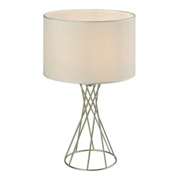Rabalux Stona lampa Nivra, E27, 50cm, Belo-zlatna