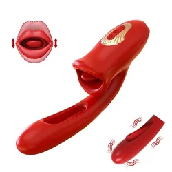Adam i Eva Vibrator sa vibracijom, jezikom i funkcijom za squirt, Crveni