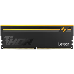 Lexar THOR 2.0 16GB DDR5 6000 CL36 1.3V Memory with heatsink and RGB lighting, Black Color, Single pack