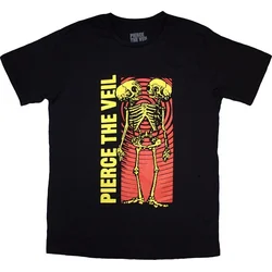 Pierce The Veil Majica Wavy Skeleton Unisex Black 2XL