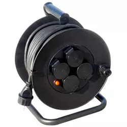 Solight PB34 - Produžni kabl na kolutu 50 m crni IP44
