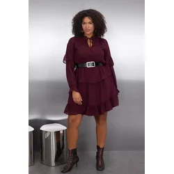 Trendyol Curve Ženska haljina Tbbaw26Ah00003, Bordo