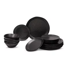Lončen jedilni servis 18 ks Dark Moon – Bonami Selection
